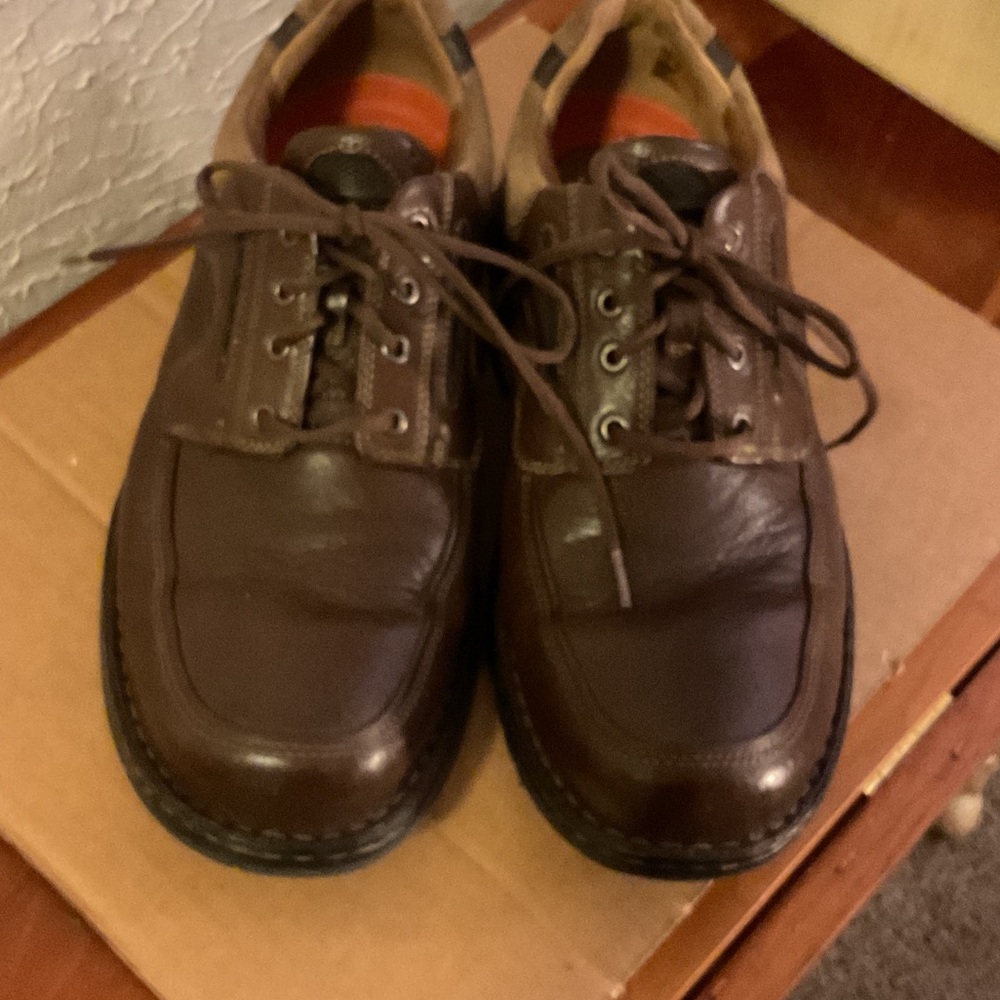 Unstructured by Clarks Dark Brown Leather Oxfords Men’s Size 10.5M Retail $170